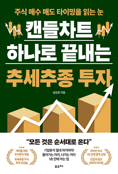 캔들차트 하나로 끝내는 추세추종 투자 :주식 매수 매도 타이밍을 읽는 눈 표지이미지